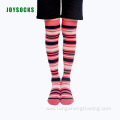 over knee striped color cotton fashion lady's socks